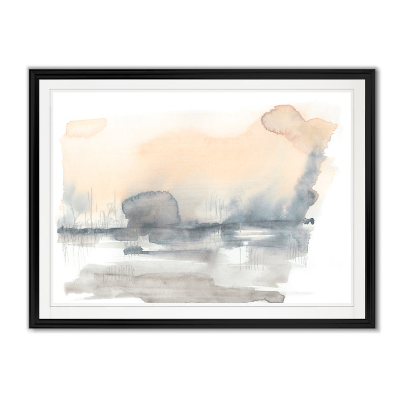 «Blush Haze I», reproduction d'art sur toile, H 26,5 po x l 36,5 po x P 1,5 po, Cadre noir
