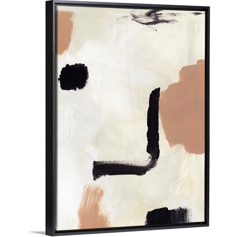 "I" par Victoria Barnes - reproduction d'art sur toile, Cadre flottant noir, H 26 po x l 20 po x P 1,75 po