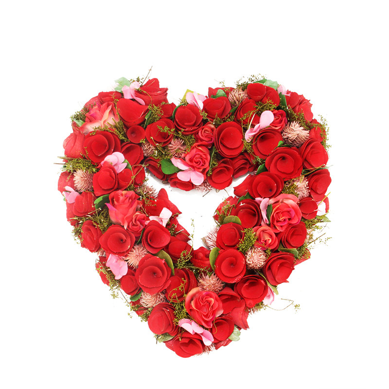 Couronne de Saint-Valentin, H 13,5 po x l 10 po x P 2,75 po