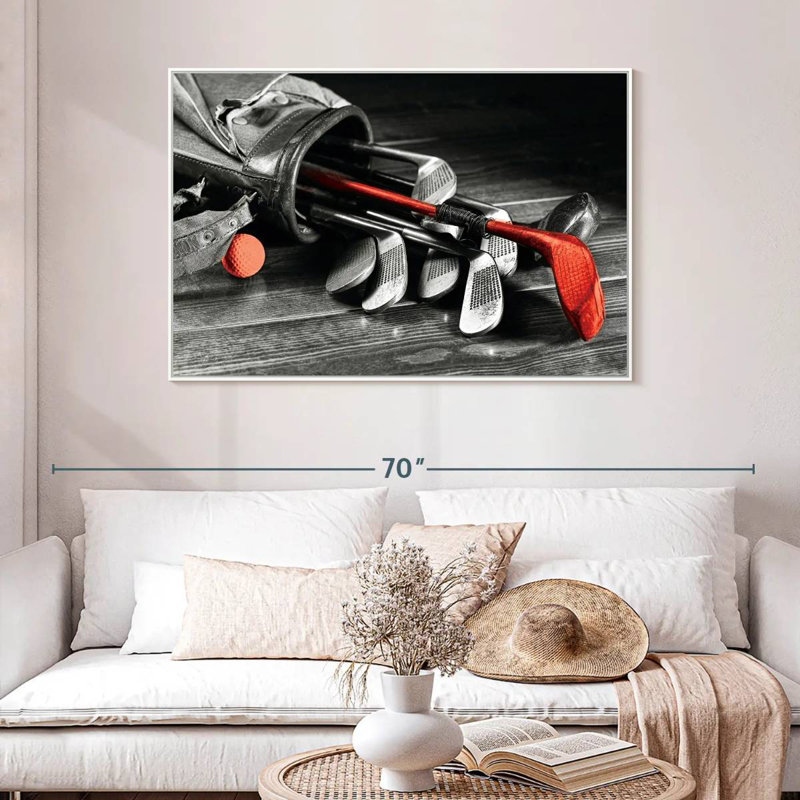 Équipement de golf, 46 po x 31 po, Cadre flottant blanc
