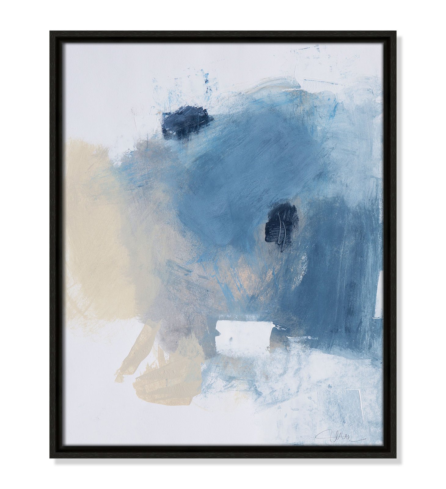 Coastal Carnival Collection "Coastal Carnival I" Print, Espresso Floater Framed Canvas, No Mat, 21.5" H x 17.5" W x 2" D