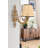 Elegant Wall Lamp with Metal Body, Natural & Gold Finish, 9.8 x 3.9 x 5.1 inches | 1 x E27 Max 40W Socket (Bulb Not Included) | Stylish Lighting for Home Decor, IP20 Rated, Perfect for Living Room & Bedroom-1516687337