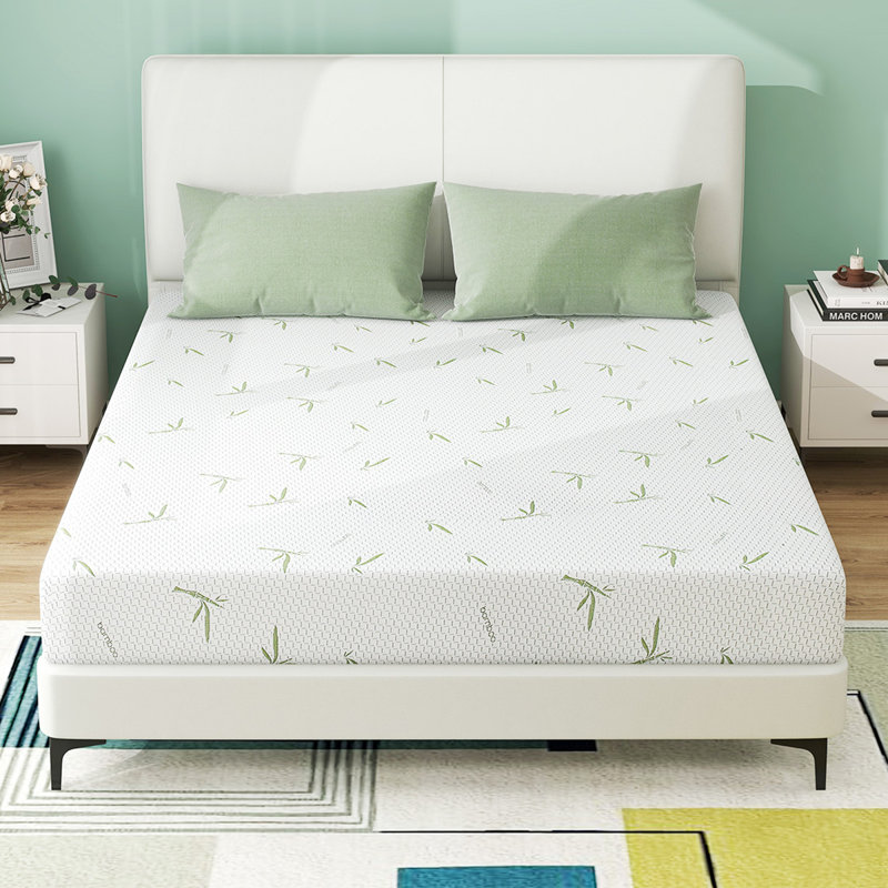 Twin Mattress,6 Inch Memory Foam Mattress In A Box For Kids With Breathable Rayon From Bamboo Cover,Medium Firm Green Tea Gel Mattress For Bunk Bed, Trundle Bed