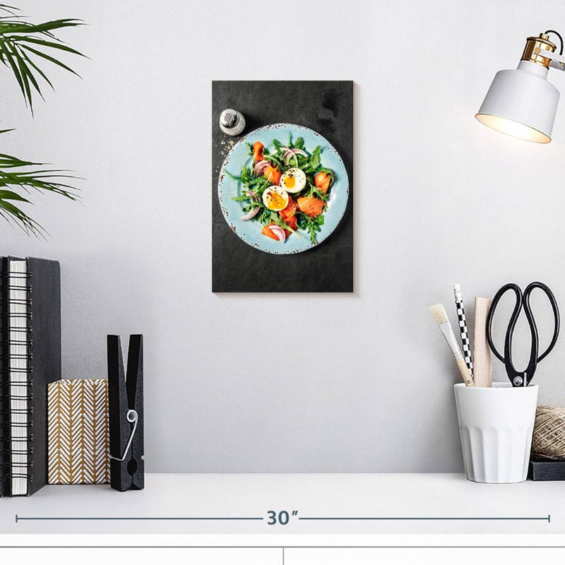 Yarlin Arugula Salmon Salad, 12" H x 8" W