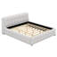 Très grand lit plateforme tapissier, aucun sommier requis, assemblage facile-805223410
