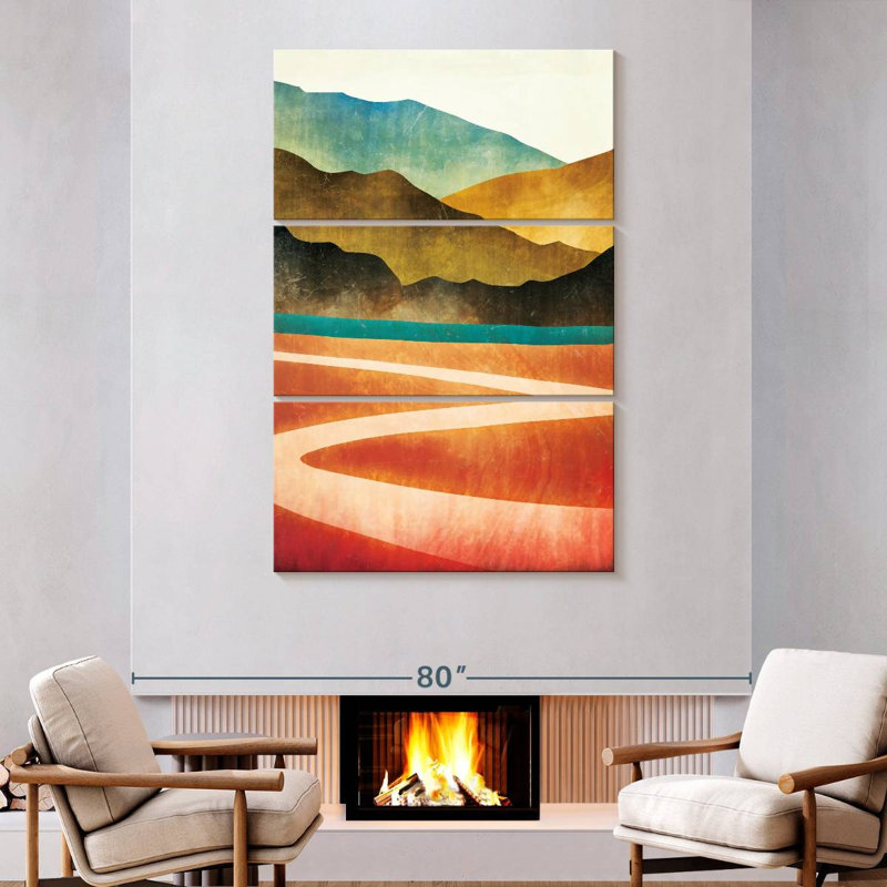 Avery Mountain Trail Abstract, 74" H x 48" W