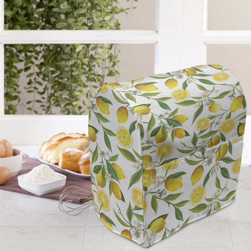 Housse pour batteur sur socle vert / jaune / blanc
