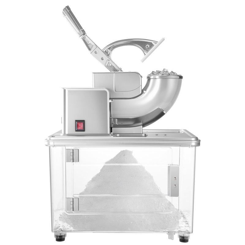Commercial Ice Crusher 661LBS/H Electric Snow Cone Maker Shaved Ice White