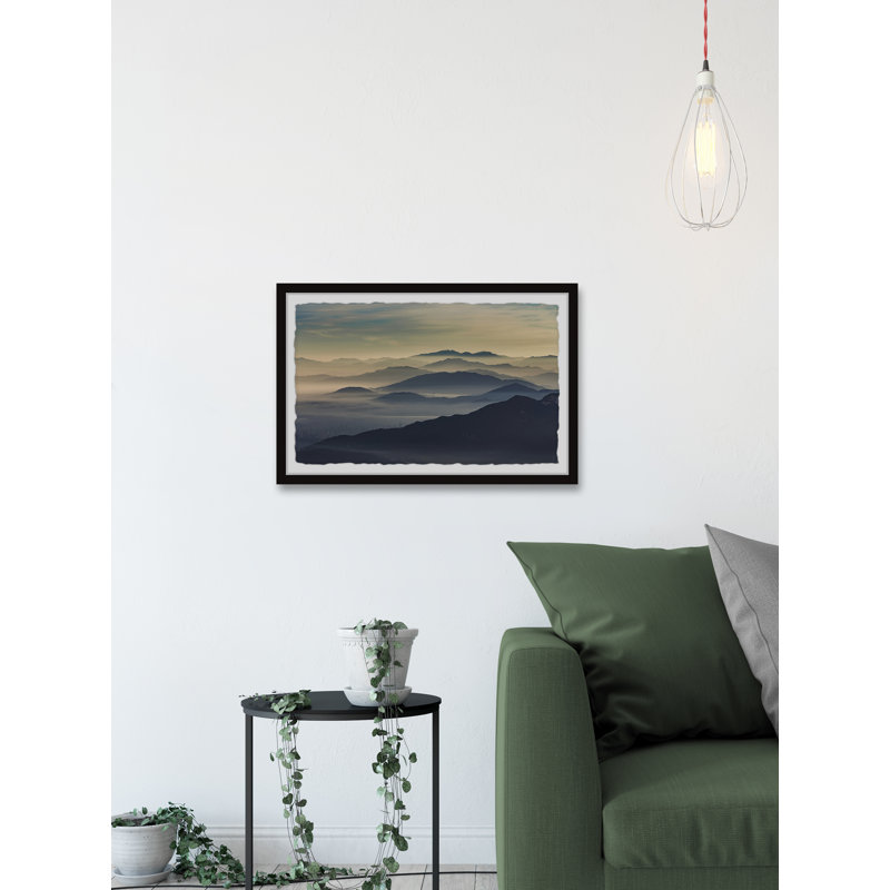 Distant Mountain - Single Picture Frame Print, 20cm H x 30cm W