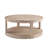 " Large Curved Oak Coffee Table: 2-tier Traditional Round Design | Spacious Centre Table For Living Room & Office Spaces