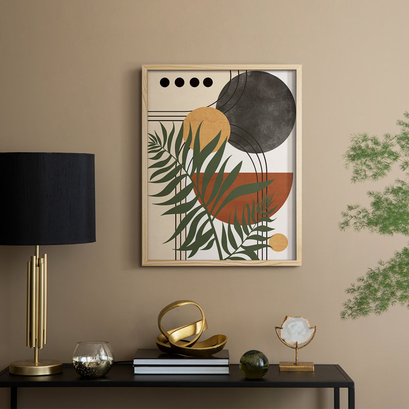 Reproduction encadrée Contemporary Palm II - bois massif