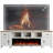 88 Inch Fireplace Tv Stand For Tvs Up To 95 Inch,farmhouse Entertainment Center With 50" Electric Fireplace,white Tv Console With Storage Cabinets And Drawers For Living Room