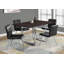 Dining Table, 60" Rectangular, Kitchen, Dining Room, Brown Laminate, Chrome Metal, Contemporary, Modern
