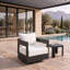 Chaise de patio pivotante Cedeno