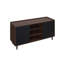 Buffet Mid-Century 59 po avec 7 tablettes réglables noires Duane-91028890