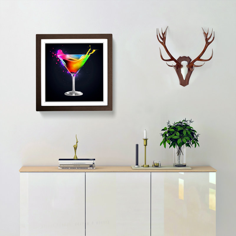 Cocktail Liquify - Framed Print, Walnut