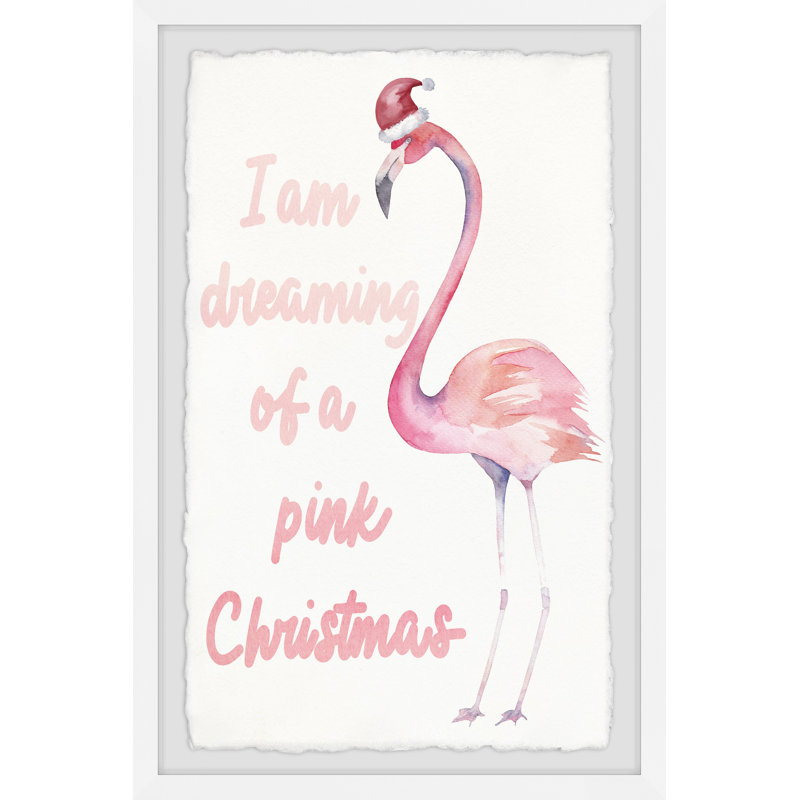 Dreaming Of A Pink Christmas - Single Picture Frame Print, 61cm H x 41cm W x 3.81cm D