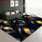 Abstract Wave Pattern Area Rug, Dark Blue Gold Swirl Design, Machine Washable Non Slip, Indoor Decor for Living Room Bedroom Entryway Front Door Kitchen Balcony Apartment Modern Home-129037073
