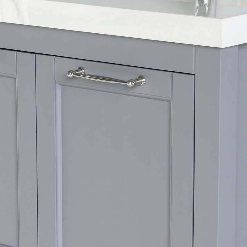Ensemble de meuble-lavabo double 72 po Selena, gris