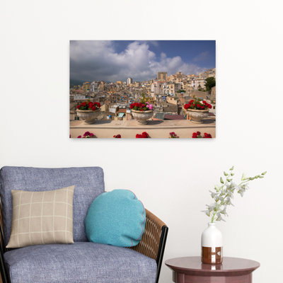 Potted Plants On The Ledge Of A Balcony Termini Imerese Palermo Sicily Italy Abstract Contemporary Architecture City Art