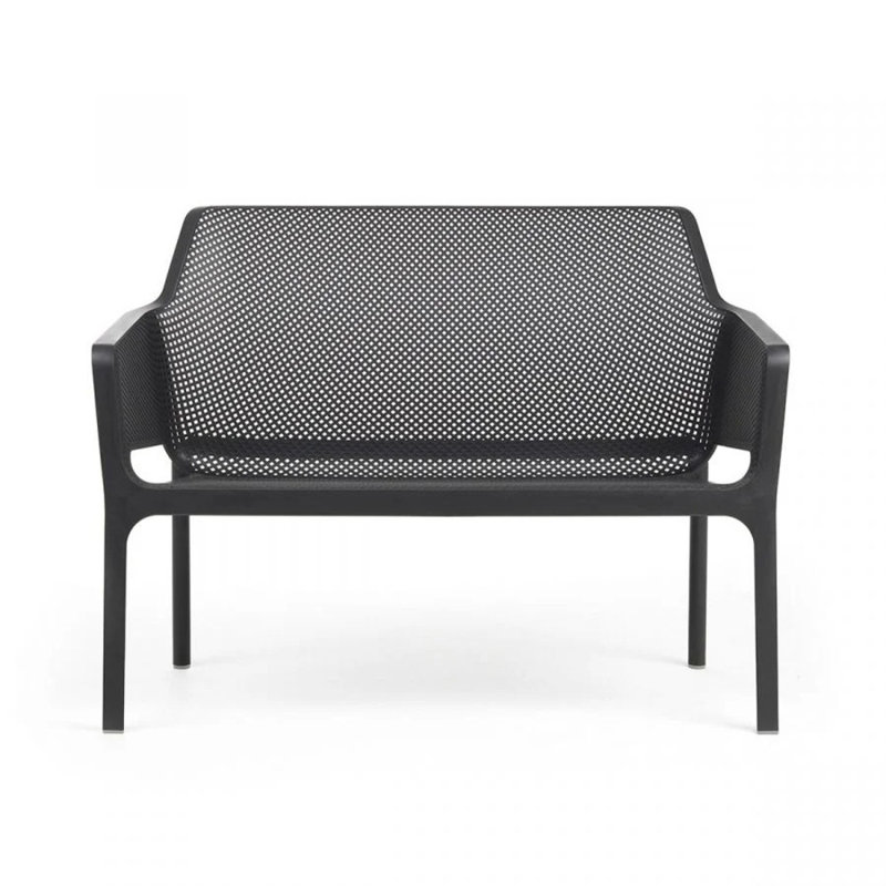 Net Resin Outdoor Bench, Anthracite