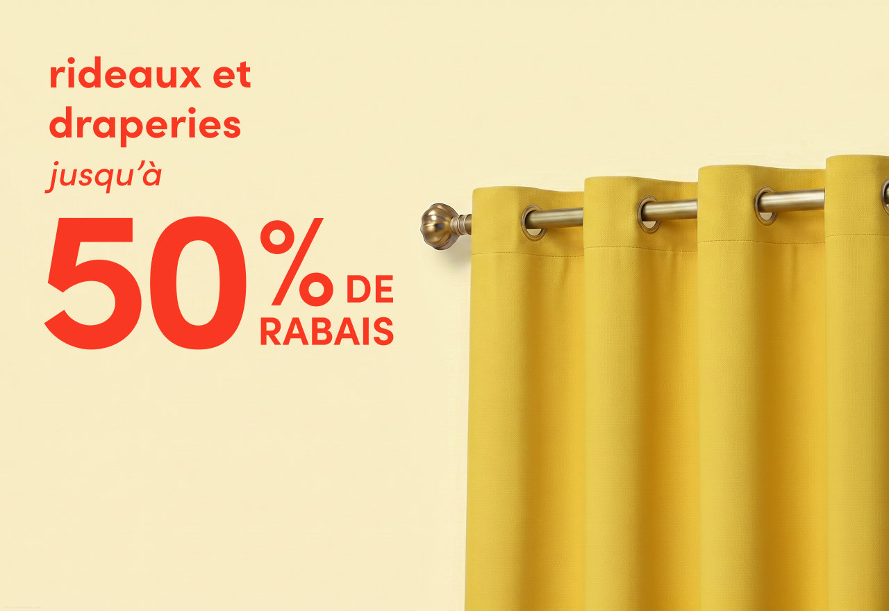 rideaux et draperies en solde