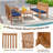 4 - Person Acacia Wood Patio Conversation Set with Cushions-404279849