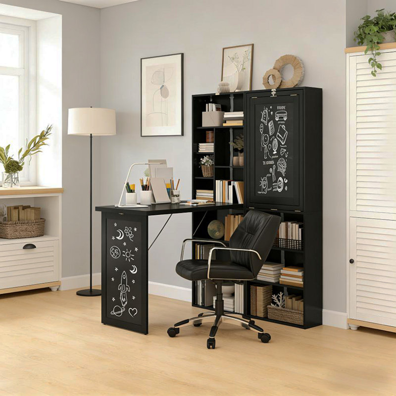 Bureau d'ordinateur mural, bureau à domicile convertible escamotable