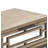 Tommy Hilfiger Hayworth Side Table, Mirrored Storage Drawer with Wood Overlay, Metal Base, Ash Gray