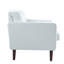 Fauteuil club capitonné avec accoudoirs carrés en velours côtelé beige Iliana-1412497954