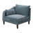 Contemporary 5Pcs Modular Sectional Set One Arm Chairs Armless Chair Ottoman L-Shaped Sectional Mineral Morgan Fabric-1924746821