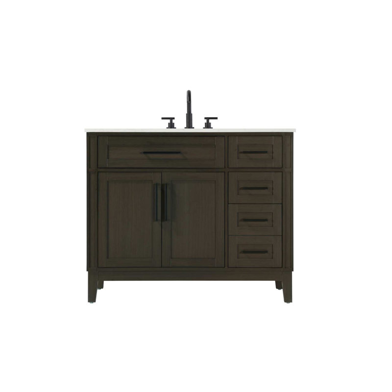 Meuble-lavabo simple 42 po brun moka, Brun moka