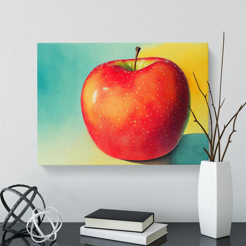 Single Apple Fruit Vol.1 - Wrapped Canvas, 40cm H x 60cm W x 3cm D