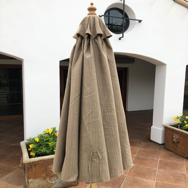 Housse de remplacement de parasol à 6 nervures market, Sunbrella Dupione latte
