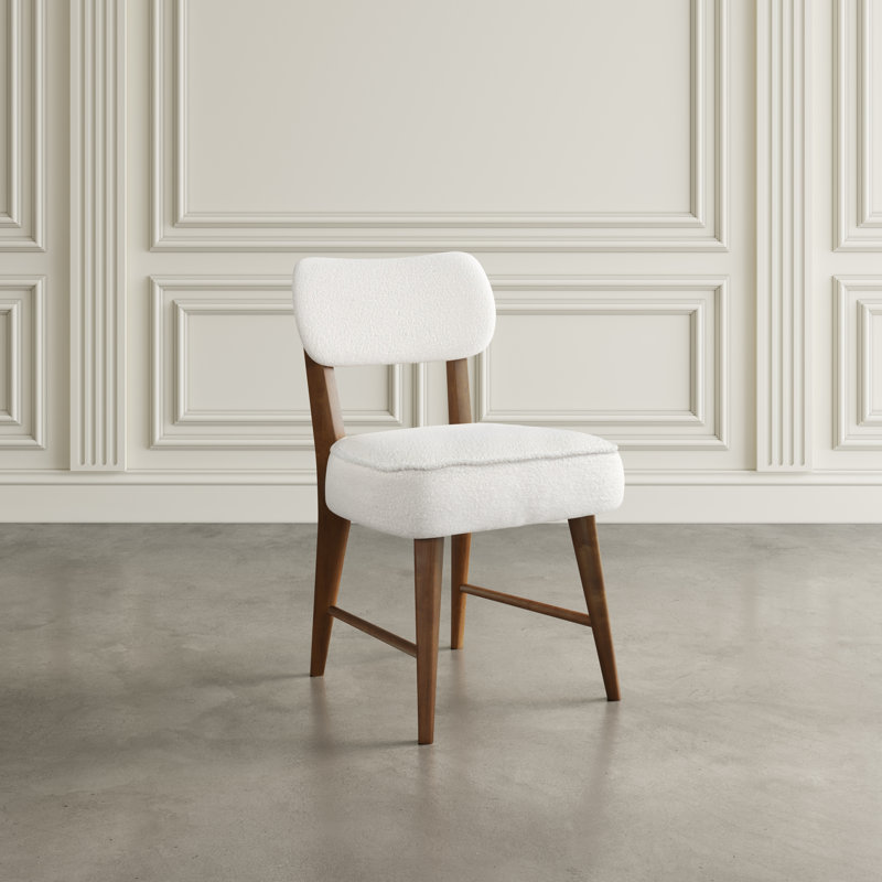 Donavan Mid-Century Modern Boucle Upholstery Dining Chair, Brown