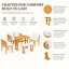 Ensemble de salle à manger de coin en bois massif blanc classique 6 pièces avec banc, table et chaises