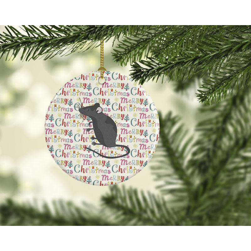 Ornement suspendu en satin souris