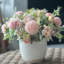 Paquet de 2 fleurs artificielles, fausse pivoine en soie, hortensias, bouquet de fleurs, œillets en plastique, arrangements floraux réalistes, décoration de mariage, centres de table-899236960