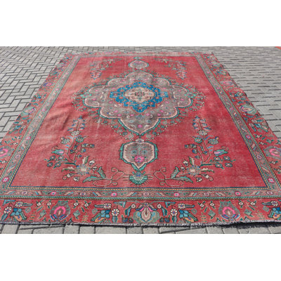 Tapis turc surdimensionné tissé à la main en rouge, parfait pour la décoration de bureau ou de maison en Turquie