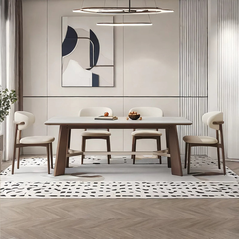 Ensemble de table et de chaises élégantes, H 29,52 po x L 55,11 po x l 31,49 po