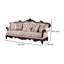 Vera 90 Inch Sofa, Button Tufted, Rolled Arms, Solid Wood-100547228