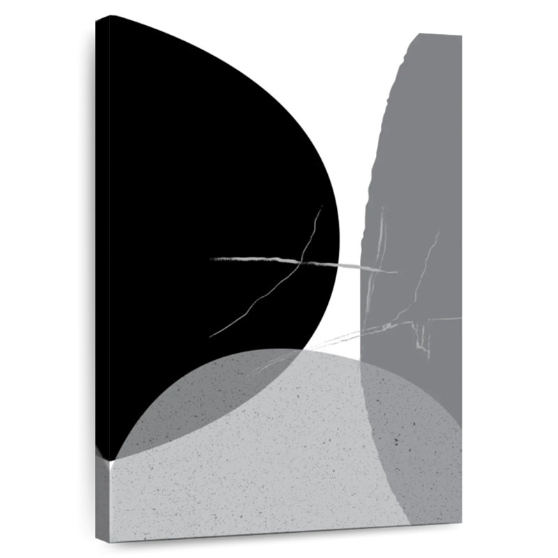 Avery noir gris minimaliste I, H 12 po x l 8 po