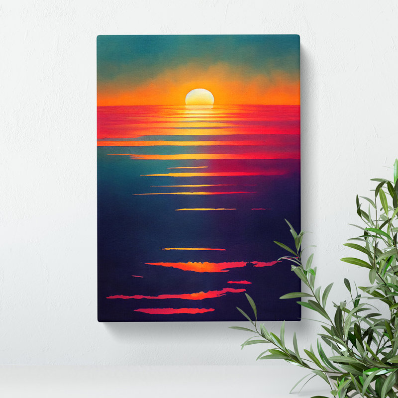 Gentle Ocean Sunset - Wrapped Canvas, 50cm H x 35cm W x 3cm D
