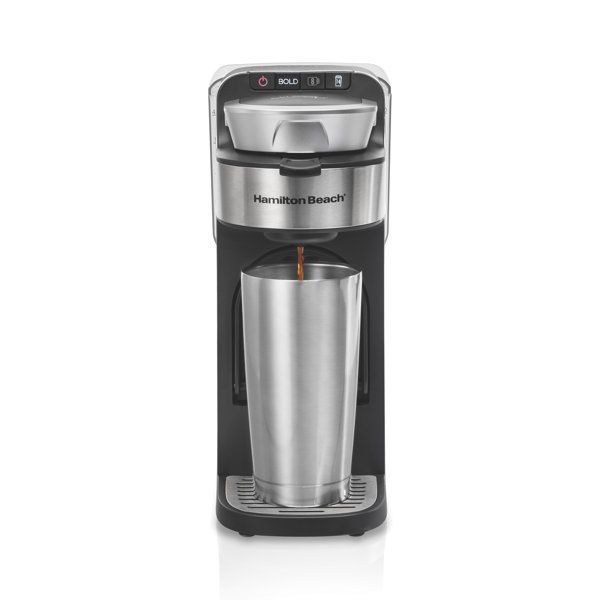 Hamilton Beach The Scoop Single-Serve Stainless Steel Coffee Maker with Removable Reservoir