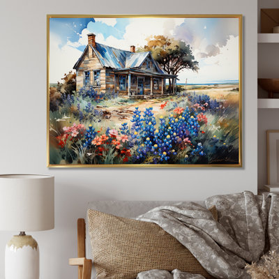 «Blue Bonnets Farm Charm» sur toile
