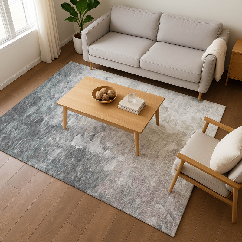 Premium Machine Washable Slesnick AMF1674 Abstract Rug, Rectangle 10' x 14'