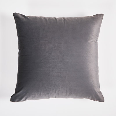 Solid Colour Velvet Throw Pillow