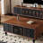 Retro design solid wood coffee table