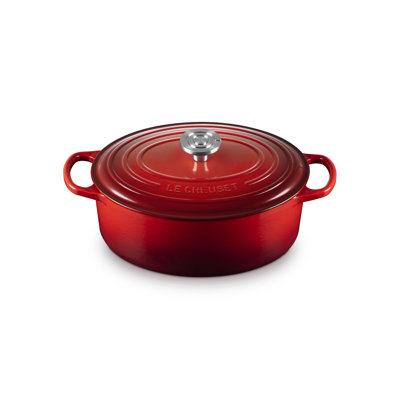 Le Creuset Enameled Cast Iron Signature Oval Oven 5Qt - Cerise Crucible Ss Knob