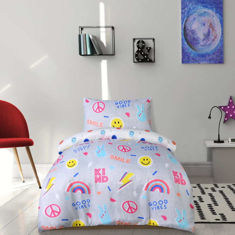 Microfiber No Pattern Duvet Cover Set with Pillowcases Included